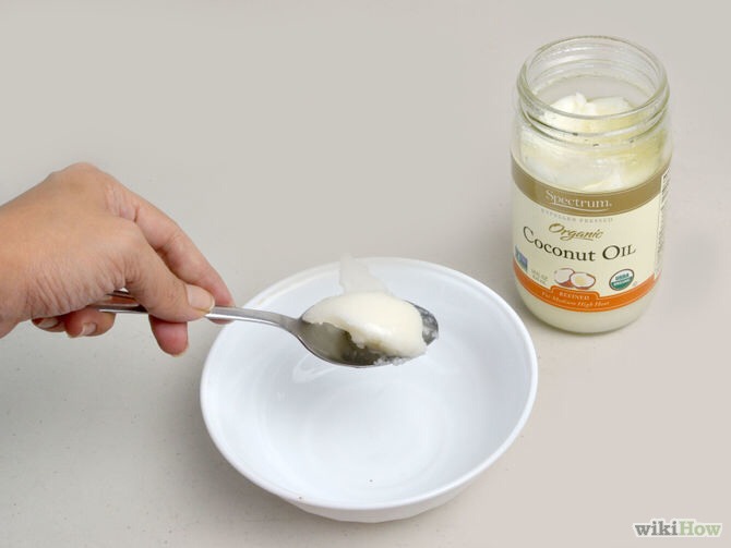 In a microwavable dish bowl , add in 1-3 tablespoons of coconut oil. Depending on your hair length . And heat up for 20-30 seconds 