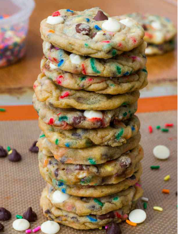 Cake Batter Chocolate Chip Cookies!