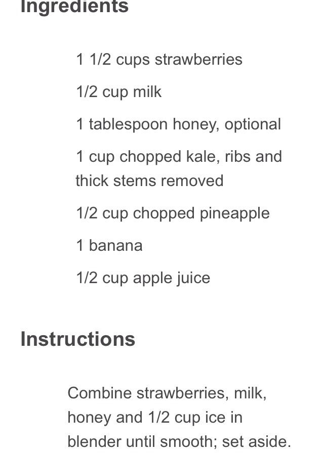 Sweet & Nutritious Pineapple Strawberry Kale Power Smoothie 