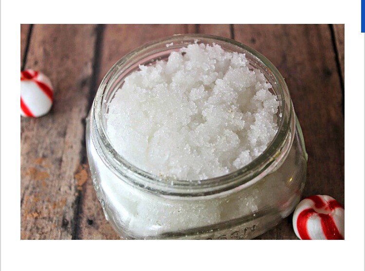 DIY Peppermint Foot Scrub.