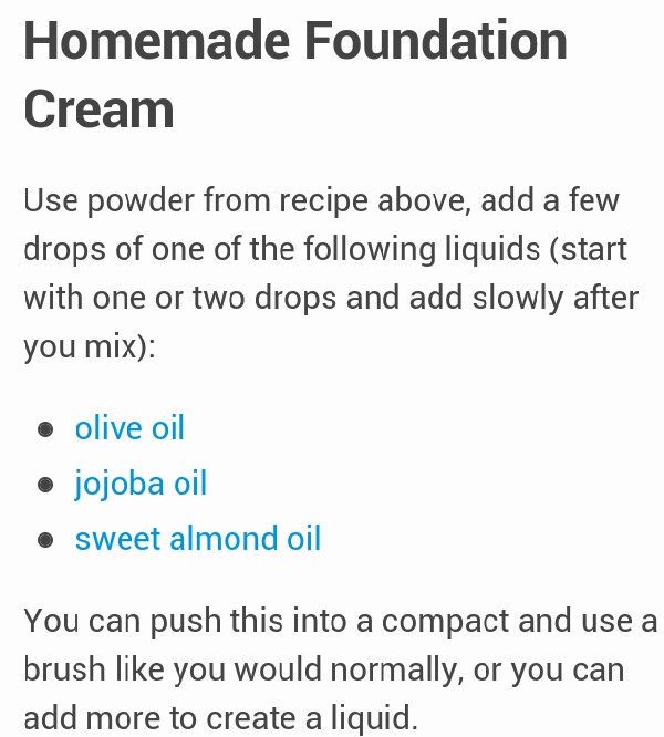 homemade foundation