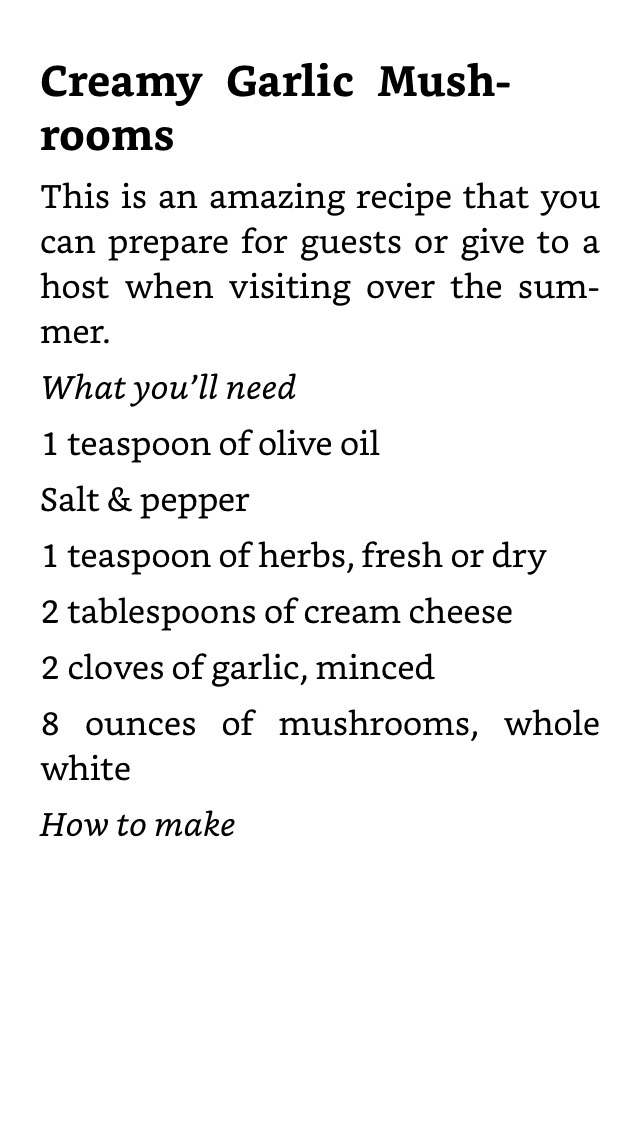 Creamy Garlic Mushrooms Recipe