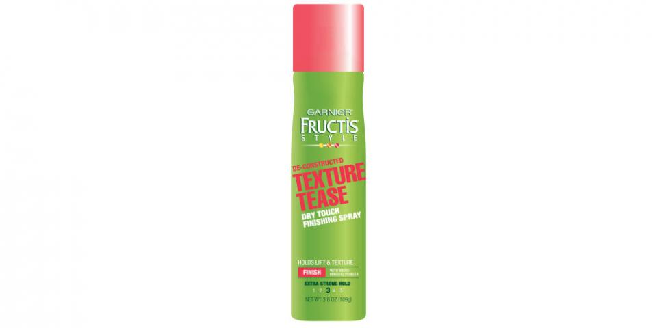 De-Constructed Texture Tease, GARNIER FRUCTIS, $4
Anytime you need to build texture fast (whether you're braiding your hair or just want that bedhead look), have this product at the ready. It will give your hair grip without leaving it feeling sticky and looking like a rat's nest.