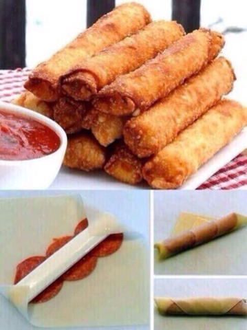 Pizza egg rolls 