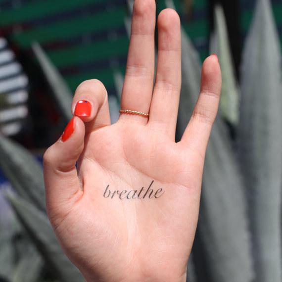This tiny temporary tattoo reminder.By Spirit Ink, 