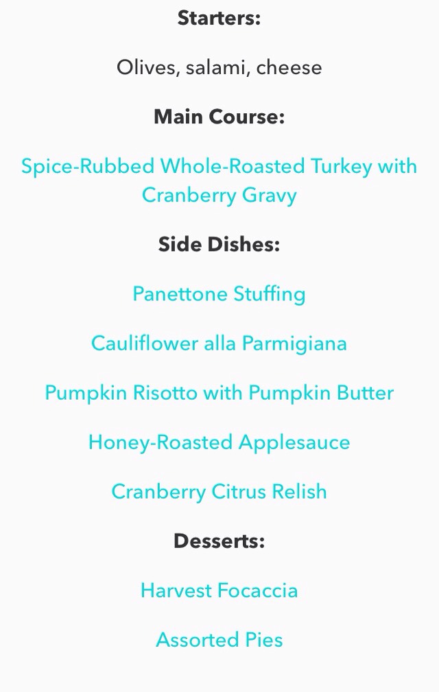 Thanksgiving Menu Plans #friendsgiving