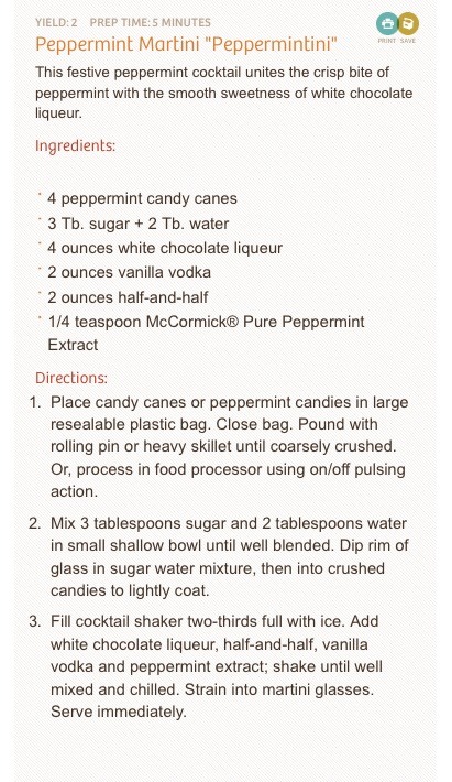 Peppermint Martini- Peppermintini 