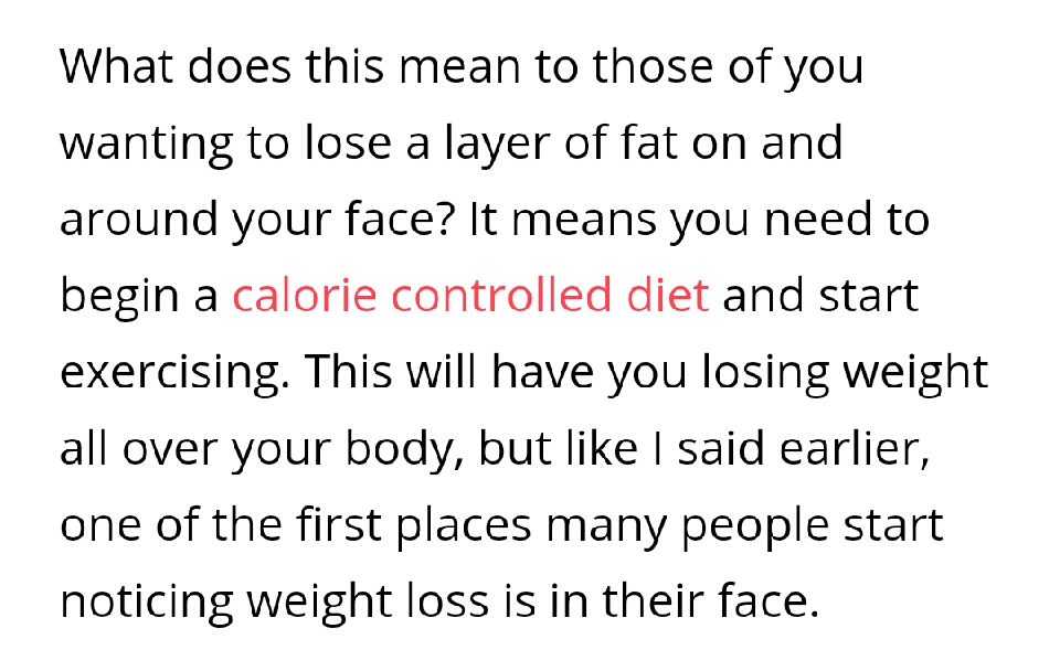 How To Lose Weight In Your Face!