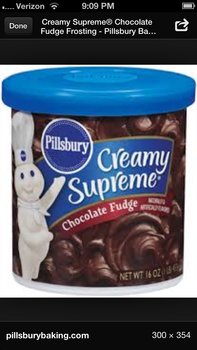 Amazing Quick Filling Snack! Break A Standard Chocolate Cake Into Crumbs, Combine W/ Choc. Frosting!