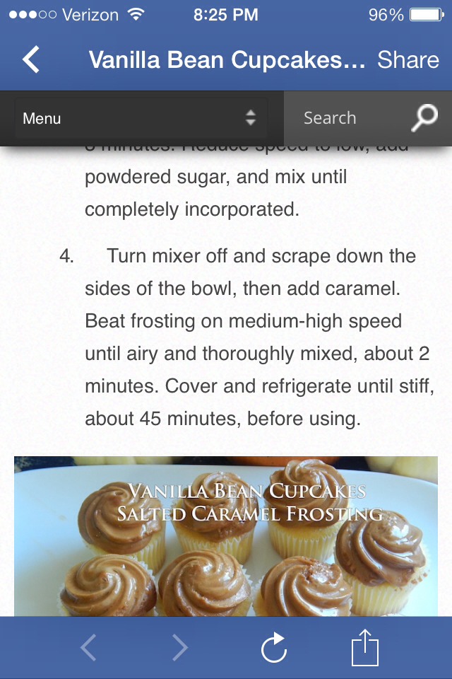 Vanilla Bean Cupcake With Salted Caramel Frosting