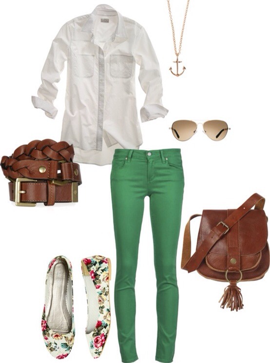 Stay cute but look confident. Mix it up and add some floral shoes.