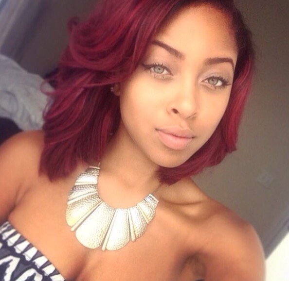 Dyed Hair on Dark Skin Girls / Colored Hair on Darker Skin
