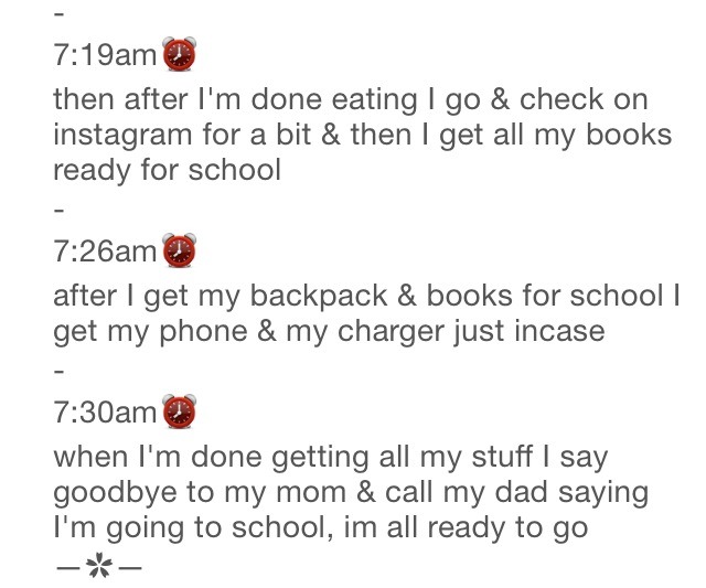 My School Morning Routine