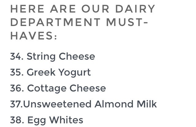 Fit Girl's Grocery List!