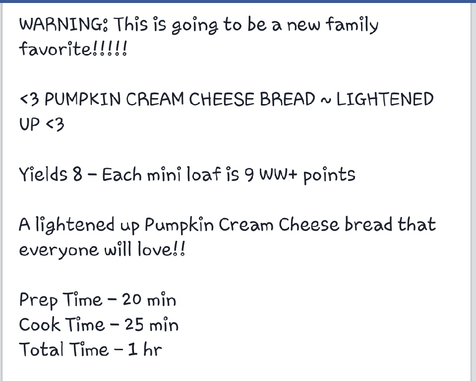 Pumpkin Cream Cheese Bread!