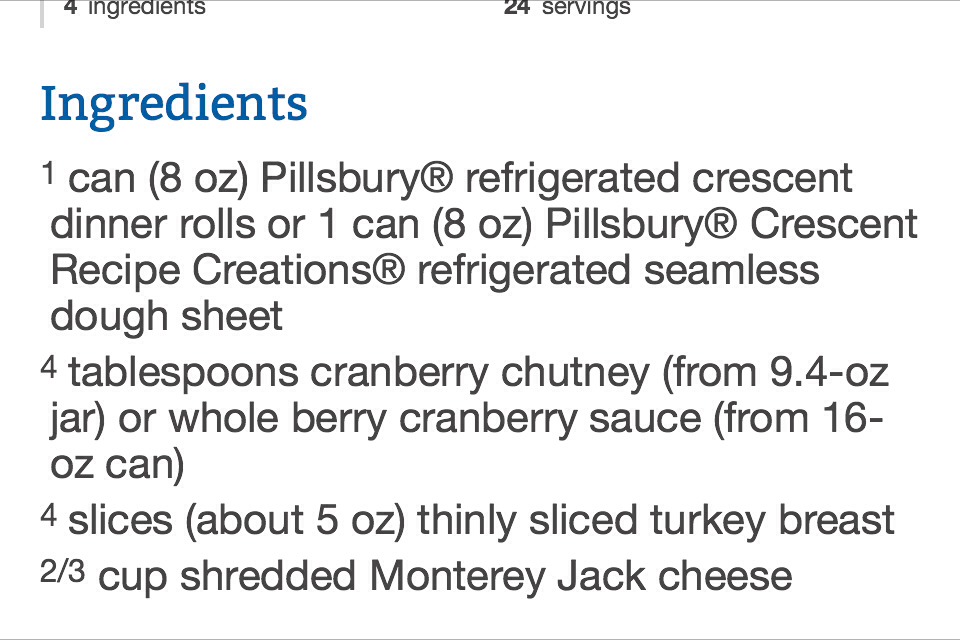 Turkey Cranberry Pinwheels