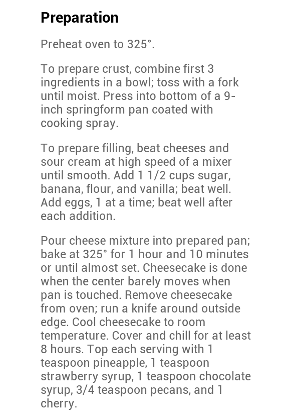 Banana split cheese cake