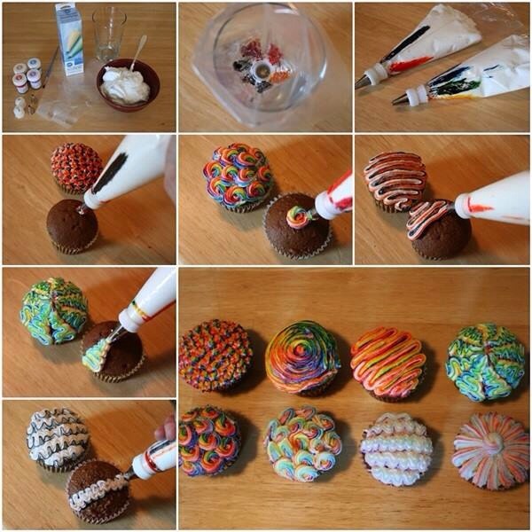 Colorful Swirl Cupcakes