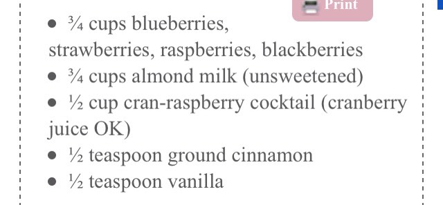 Triple Berry Almond Milk Smoothie 