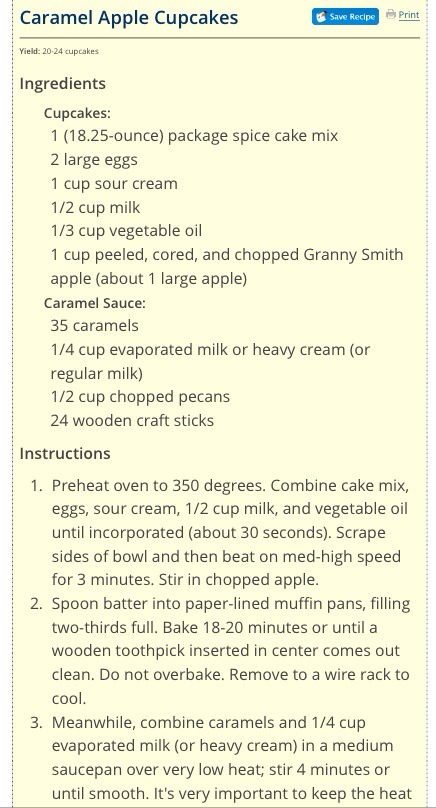 ๐๐Caramel Apple Cupcake Bites๐๐