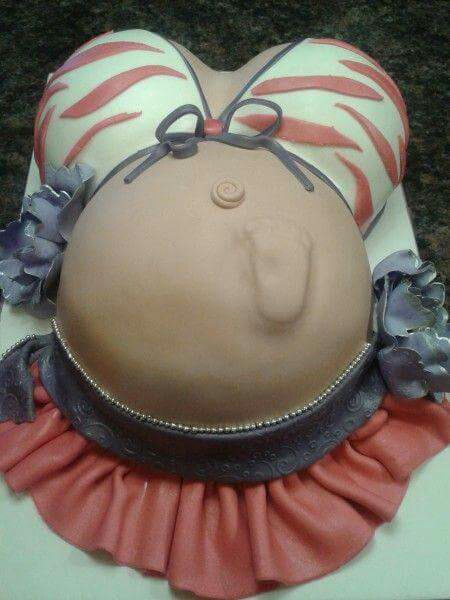 baby shower pregnant belly cakes 