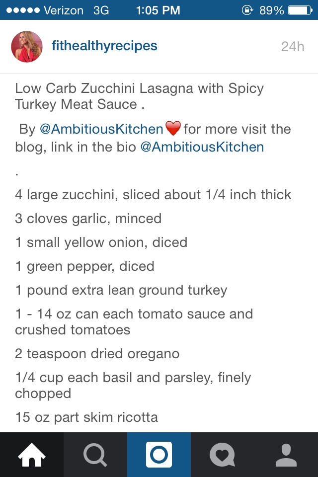 Low Fat Zucchini Lasagna With Spicy Turkey Meat Sauce 