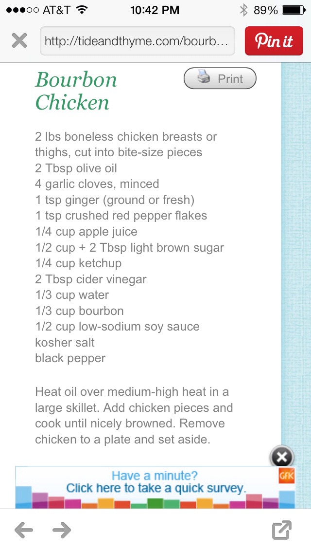 Bourbon Chicken