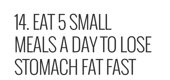 50 Ways To Lose Stomach Fat Fast! Part 1