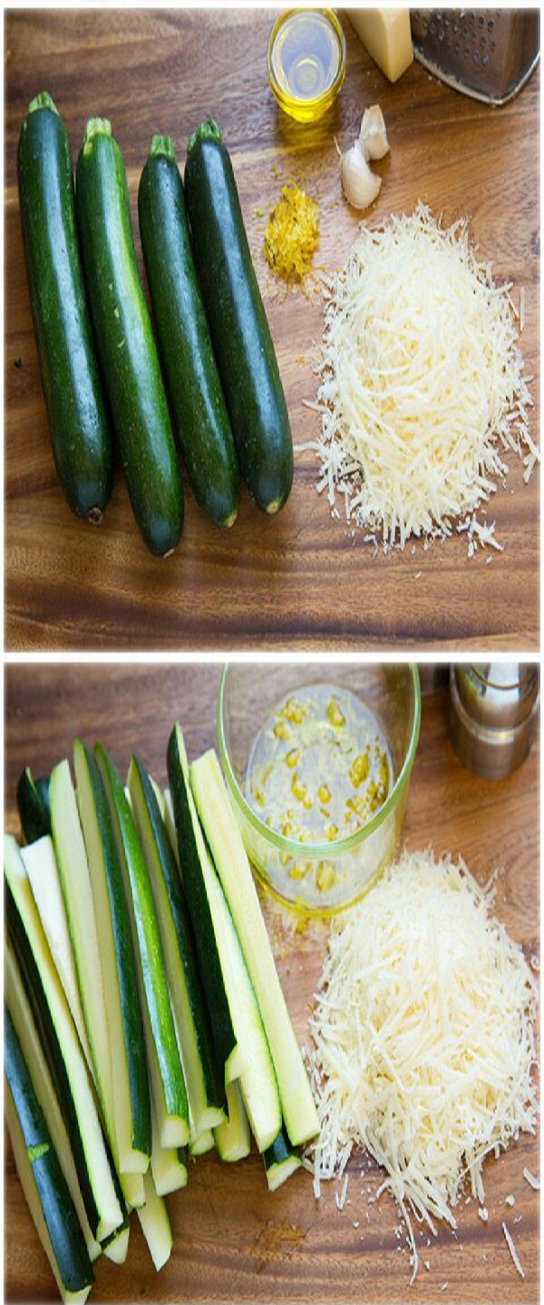 Garlic Lemon and Parmesan Oven Roasted Zucchini