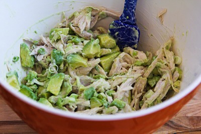 Add the avocado with the lime juice that's in the bottom of the bowl and mix gently to combine.