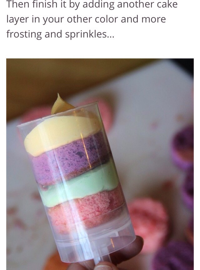 Spring rainbow push-up pop cupcakes 