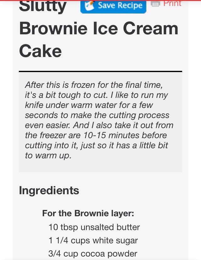 " Slutty Brownie Ice Cream Cake"👌💯