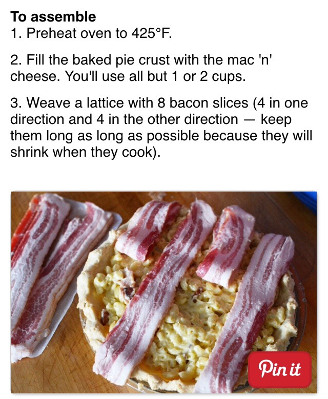 Bacon Mac N Cheese Pie