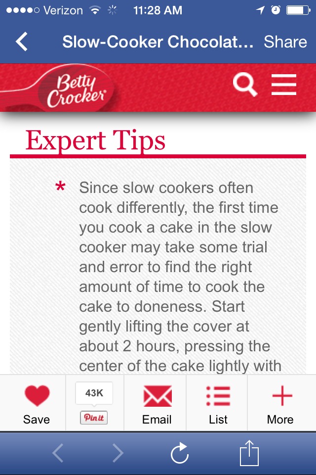 Slow Cooker Chocolate-Chip Brownie Cake !