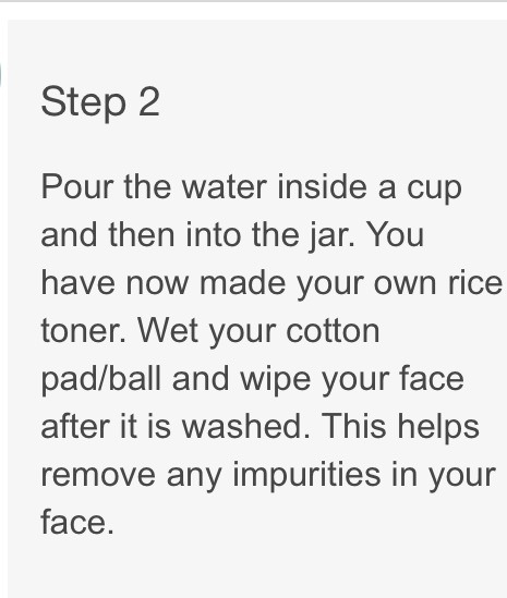 RICE WATER FOR FACE & HAIR