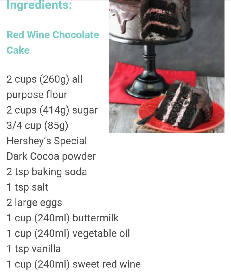 Red Wine Chocolate Cake!!