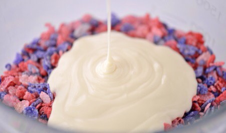Strawberry crunch ice cream  cake