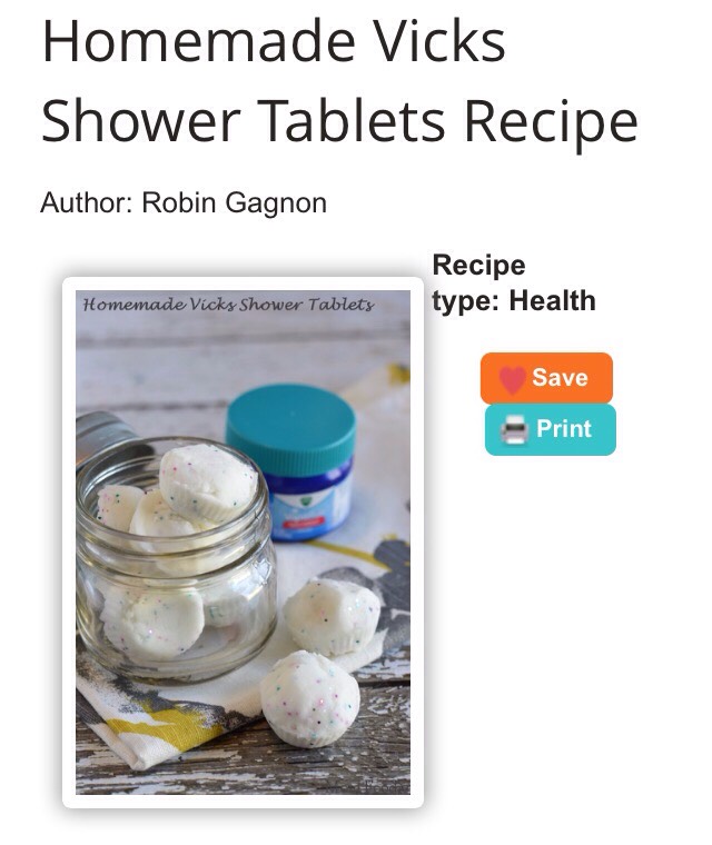 HOMEMADE VICKS SHOWER TABLETS RECIPE 💙💚💛💜