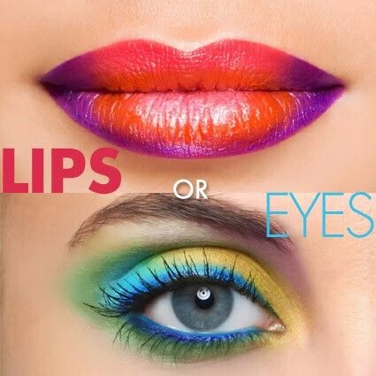 Use the one and done philosophy: If you’ve only got a short amount of time (or energy), either play up your eyes or your lips, not both.