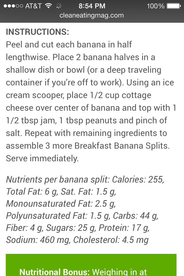 Breakfast Banana Split!
