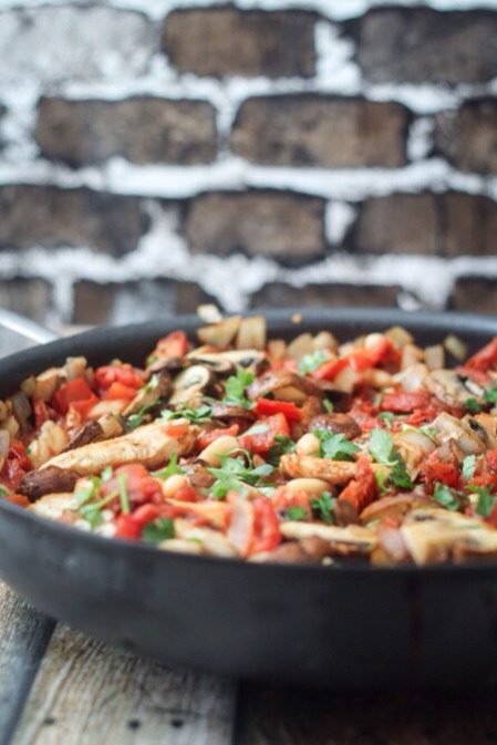 Chicken Breast Tomato & Mushroom Pasta 