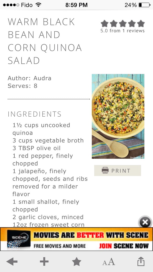 Black Bean & Corn Quinoa Salad
