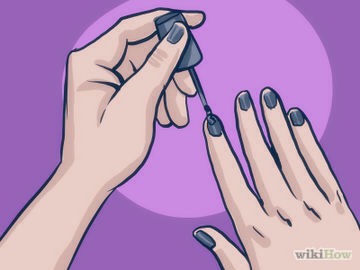 1)Cover your nails with nail polish. Try a bold color like red, or a color like black that will look silly if it's chipped because you're biting your nails. If you don't like color, polish them and apply some shine and growth promoter or petroleum jelly. It's harder to bite nails that are pretty!