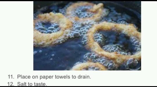 Homemade onion rings