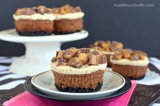 1 package cream cheese (8 oz.)
1 container Cool Whip (8 oz.)
1/2 cup peanut butter
2 cups chopped Reese's Peanut Butter Cups