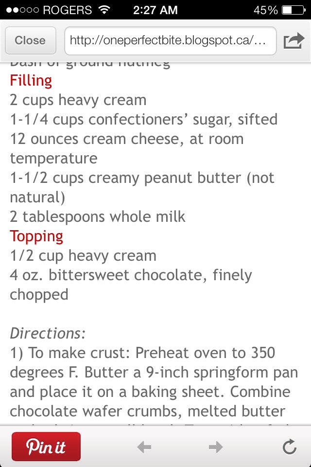 Chocolate Peanut Butter Pie