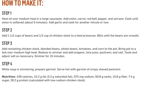 Black Bean And Pastrami Soup 