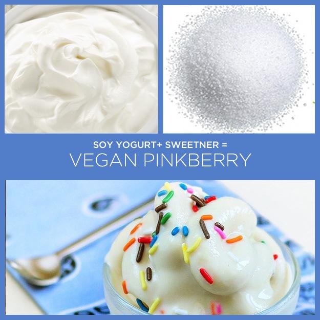 9. Soy Yogurt + Sweetener = Vegan Pinkberry