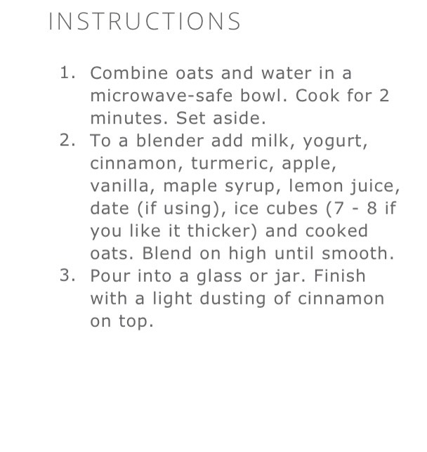 Nutritious & Delicious Spiced Oatmeal Smoothie 