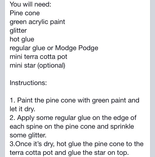 Kids Crafts: Pine Cone Christmas Tree!